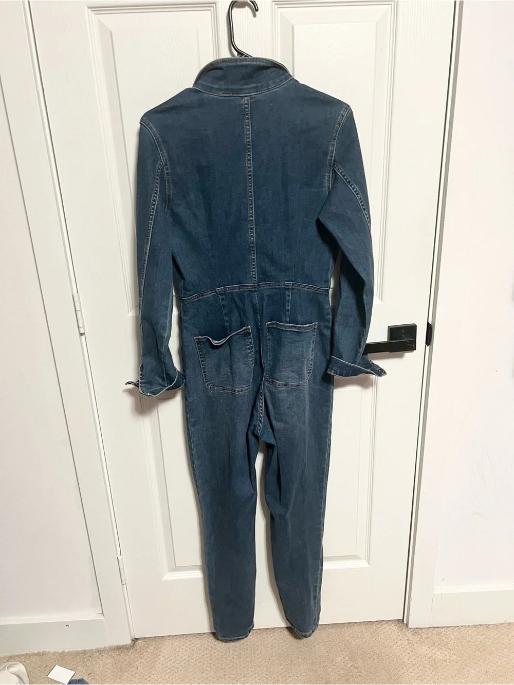 Free People Lennox Denim Jumpsuit size M